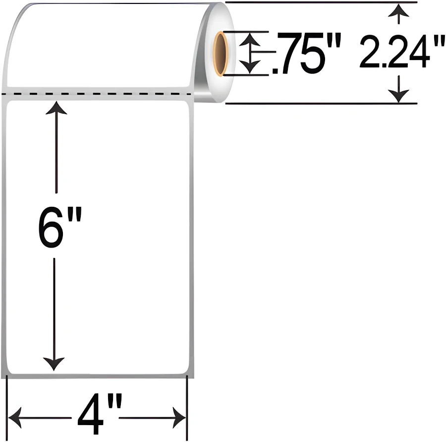 BarcodeFactory 4 x 6 Direct Thermal Labels