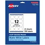 Avery Matte White Round Labels