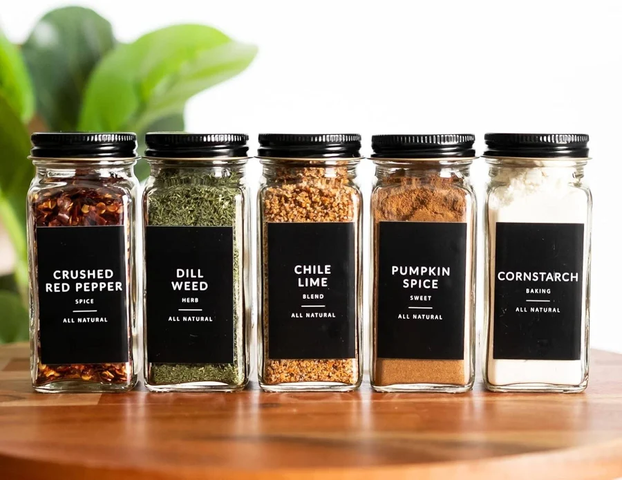 140 Round Spice Labels Stickers