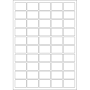 White paper self-adhesive labels 38,5x25,4 mm, on A4 sheet, for laser and inkjet printing