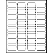 Tape Logic 1 3/4 x 1/2" Clear Rectangle Laser Labels LL220CL