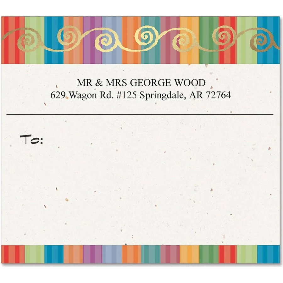 Color Caravan Personalized Foil Package Labels