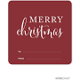Andaz Press Merry Christmas Square Gift Label Stickers