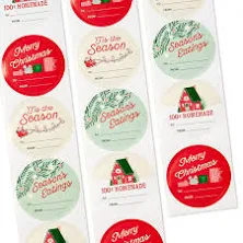 Made With Love Christmas Gift Tag Stickers