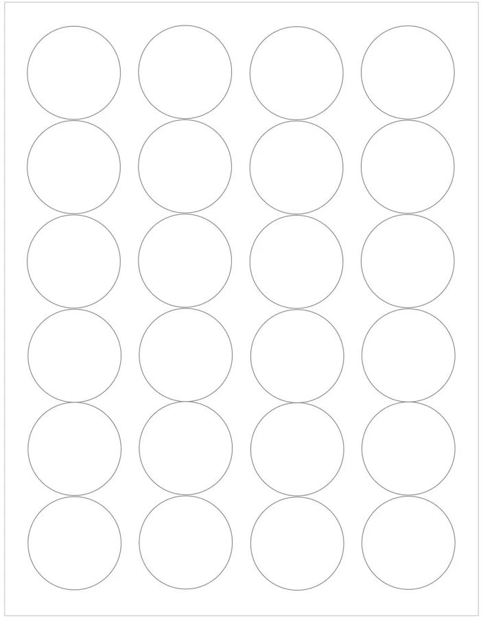1.625" Compostable Round Labels, Blank