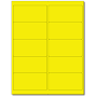 Kenco Fluorescent Yellow Address Labels (4" × 2")