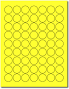 Yellow 1" Round Labels