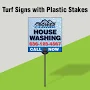 Turf Signs With Plastic Stakes (Size: 5x4, Quantity: 5000)