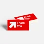 Custom Rectangle Stickers | 10 qty | 1"x2" | VistaPrint | Design: Red, Business Consulting, Business Services, Journalism & Media