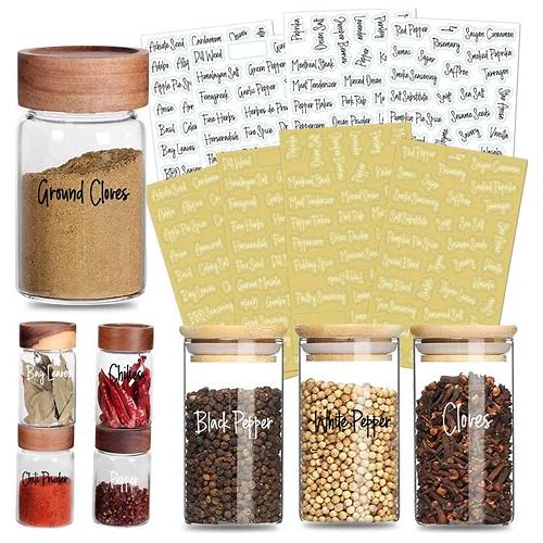 Spice Jar Labels Preprinted, Prefd…