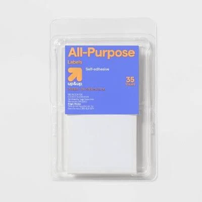 up&up Rectangular Labels 2"x4" White 35ct
