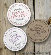 Custom Spread the Love Stickers, Vintage Homemade Jam Jar Round Stickers, Printed Jam Canning Labels, Personalized Wedding Favor White Kraft