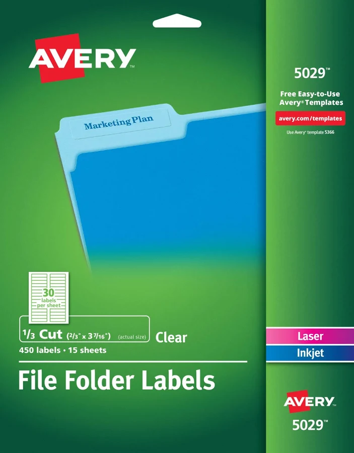 Avery? Self-Adhesive Filing Labels