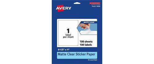 Avery Matte Clear Rectangle Stick…