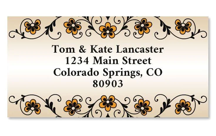 Fancy Floral Border Return Address Labels