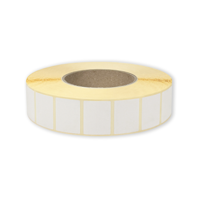 White paper self-adhesive THERMAL labels 32x25 mm, 4000 labels per roll