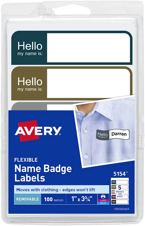 Avery Flexible Name Badge Labels