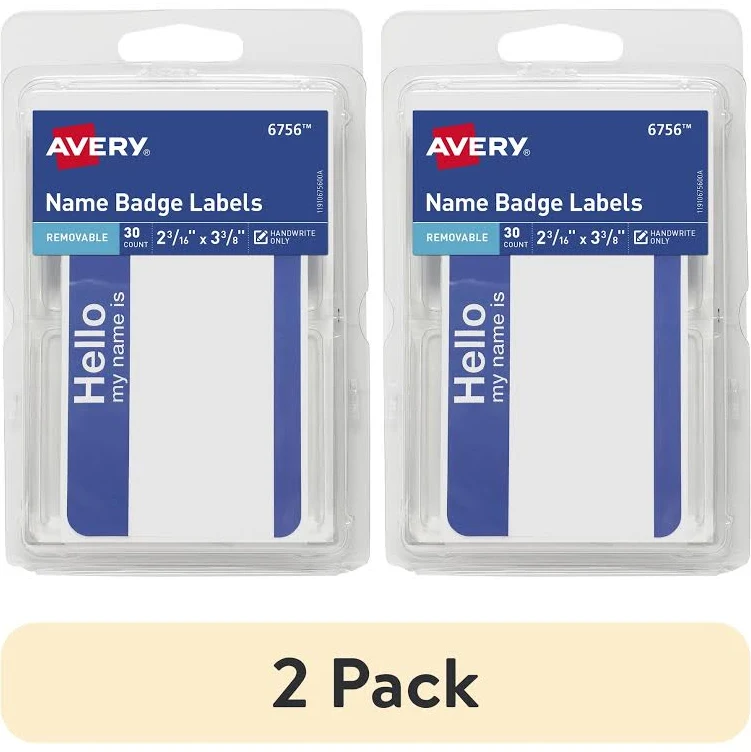 Avery Name Badge Labels