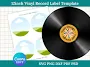 Vinyl Record Label Template, Customizable 12 Inch (Digital Download)