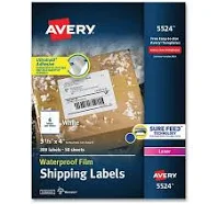 Avery Waterproof Shipping Labels With Trueblock And Sure Feed Laser Printers