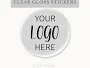Custom Logo Clear Gloss Label Transparent Round Custom Color Sticker Gloss Wedding Invitation Event Product Label Sticker Circle L.P. %pro