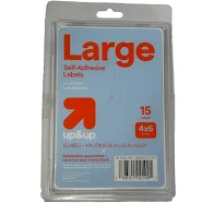 15ct Large Peel and Stick Labels up&up