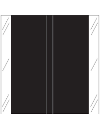Tabbies 11600 Solid Black Labels 1-1/2" X 1-1/2" Laminated- Roll of 500