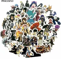 50 Pcs Fairy Anime Tail Stickers,Waterproof Vinyl Stickers for Laptop Guitar Water Bottle Luggage Bike Fashion Decals for Kids Teen Girls Adults