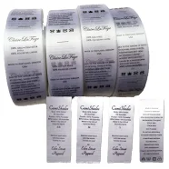 custom clothing care labels/washing label/garment printed silk label/washable tag