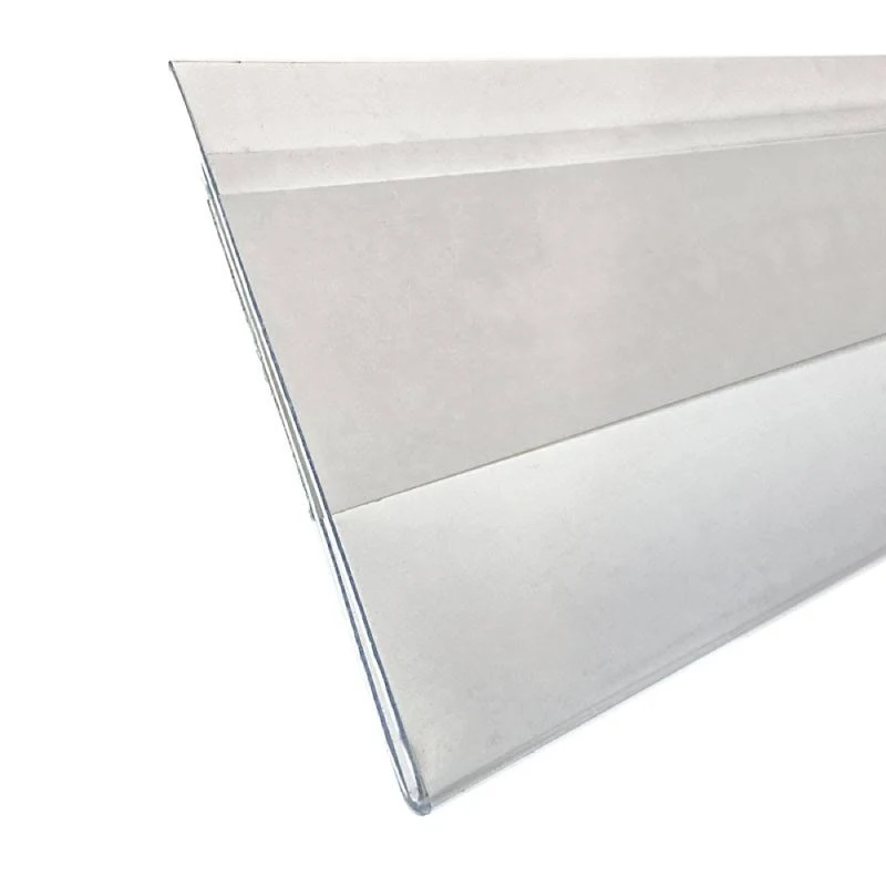 Gondola Shelving Label Holder, Adhesive Back, 1.75H x 48L