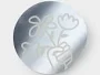 Moo Metallic Stickers Sheet 3" x 3" Round Silver