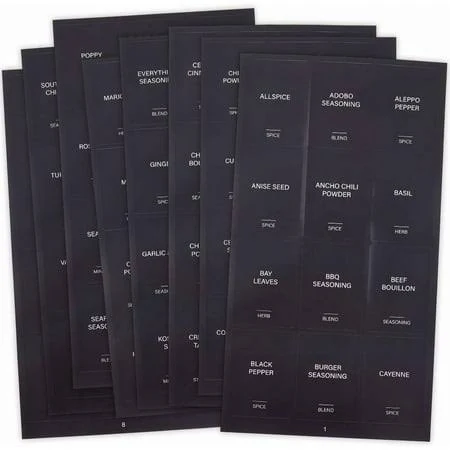 Pvc Waterproof Stickers Self-adhesive Decals Rectangle Black 220x120x0.1mm 8sheets/set. for diy
