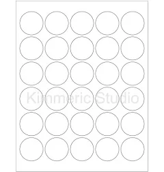 100 Sheets 1-1/2" WATERPROOF Stickers,1.5 Circle,BLANK White,for Laser Printers,Waterproof Sticker,Waterproof Labels,Shower Labels