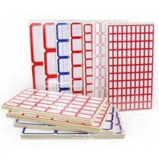 Self-Adhesive Labels | Marker Stickers | Blue & Red | Various Sizes Label 121-4.9 x 3.8cm