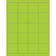 Tape Logic 2 x 2" Fluorescent Green Rectangle Laser Labels LL172GN