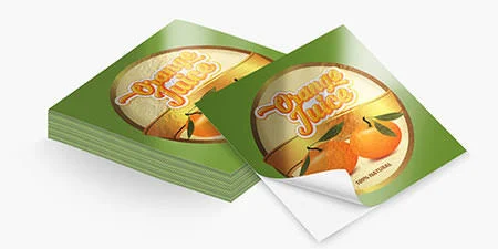 1000 qty Custom Metallic Labels on Metallic Silver Foils