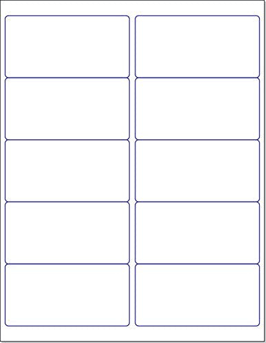 Blank White Permanent Adhesive Labels for Laser/Ink Jet Printer 4 x 2" - 10 Per Page, Case of 1000 Sheets
