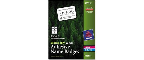Self-Adhesive Name Badge Label…