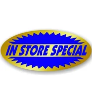 In Store Special Gold Foil Labels .875” X 1.9 Size 500 Per Roll