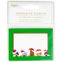 Caspari Christmas Peek A Boo Self-Adhesive Labels