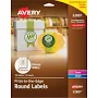Avery Round Easy Peel Print-To-The-Edge White Labels