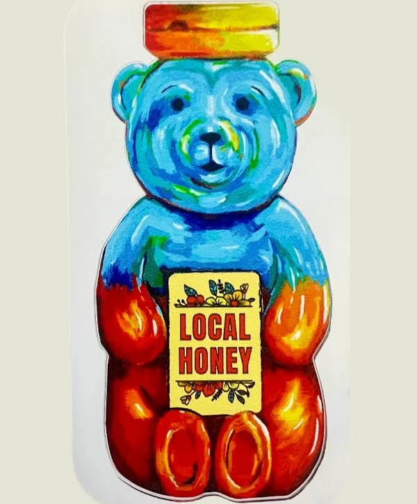 Local Honey Bear Bottle Sticker