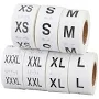 14 Rolls 7 Styles Self-Adhesive Clothing Size Labels Sticker Rolls