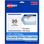 Avery Durable Waterproof Square Labels