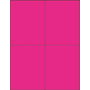 4 1/4 x 5 1/2" Fluorescent Pink Rectangle Laser Labels