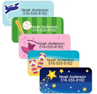 Stick-On Clothing Name Labels - Laundry Safe - Cool Designs 180 labels