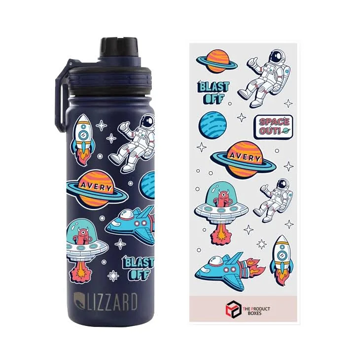 Custom Water Bottle Stickers | Different Sizes Custom Printed Water Bottle Labels Order
