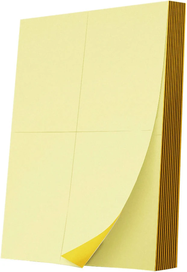 Durable A4 Self-Adhesive Labels - 100 Sheets, Strong Adhesion