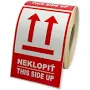 Self-adhesive labels 80x120 mm, NEKLOPIŤ / THIS SIDE UP, for shipments, 500 labels per roll
