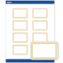 Avery 2" x 3" Gold Multi-Lined Border Labels